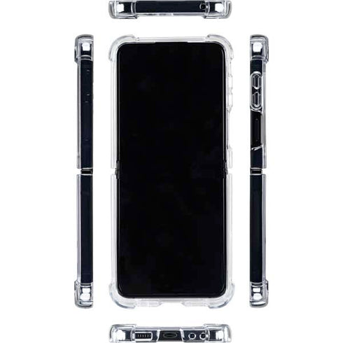 Kuwait Flag Distressed Galaxy Z Flip5 5G Clear Case